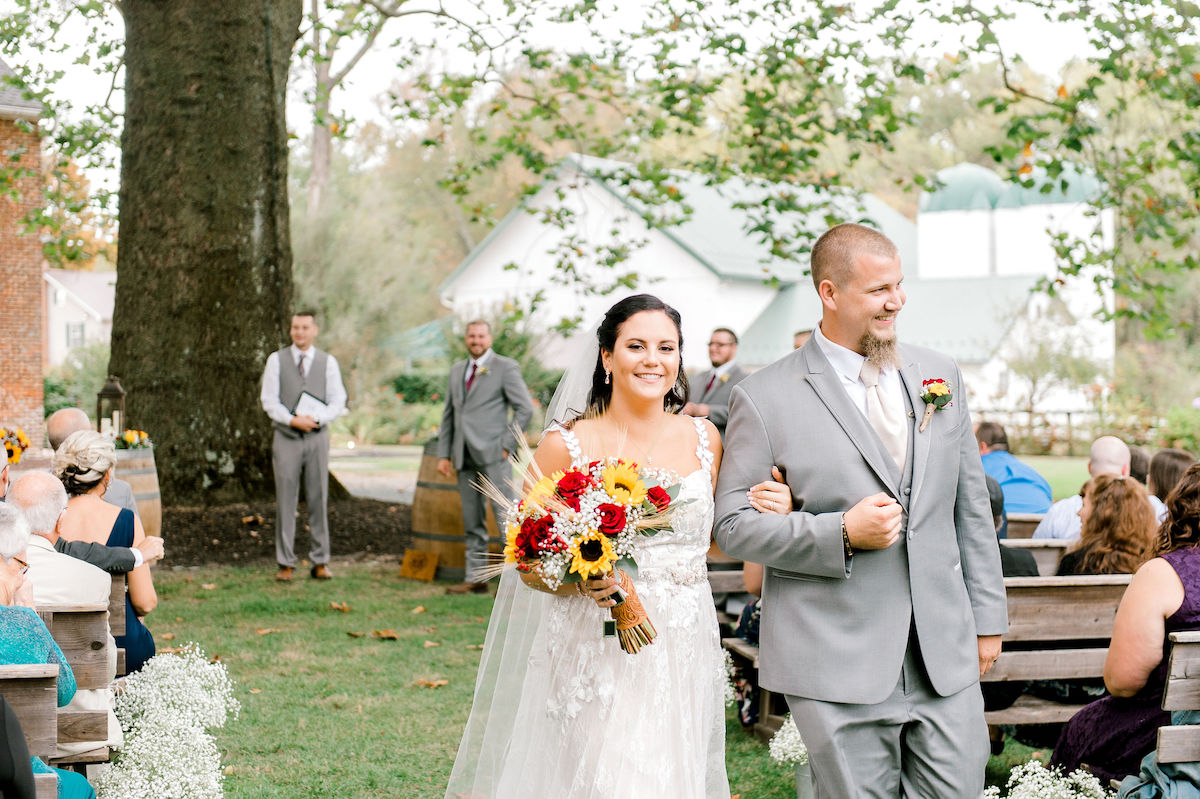  Outdoor Garden Ceremonies Transition Into Barn Receptions