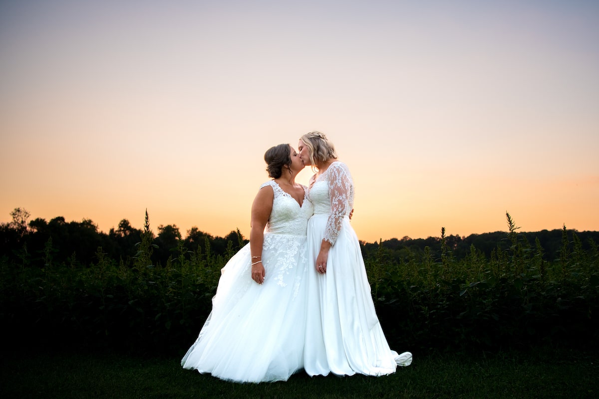 Ashley and Jill's wedding day