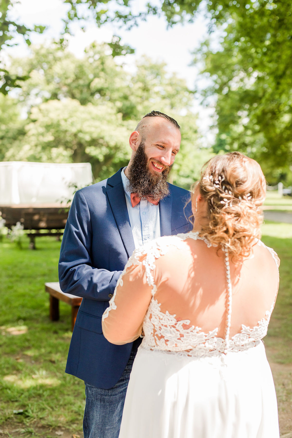 Krystina and Bryan celebrating their Worsell Manor wedding